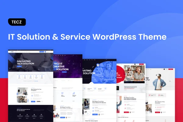 Tecz IT solutions and technology WordPress theme preview