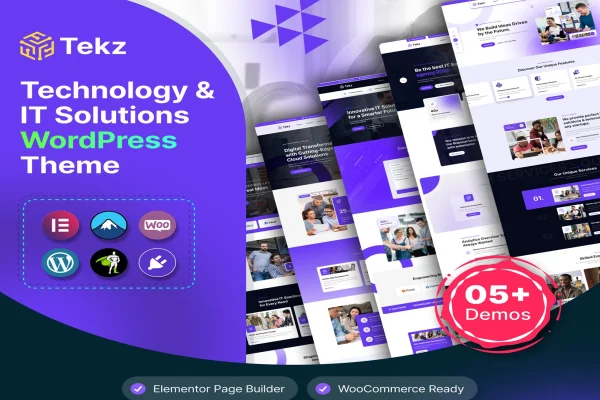 Tekz technology and IT solutions WordPress theme preview