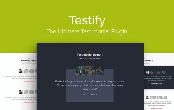 Testify testimonial slider plugin banner