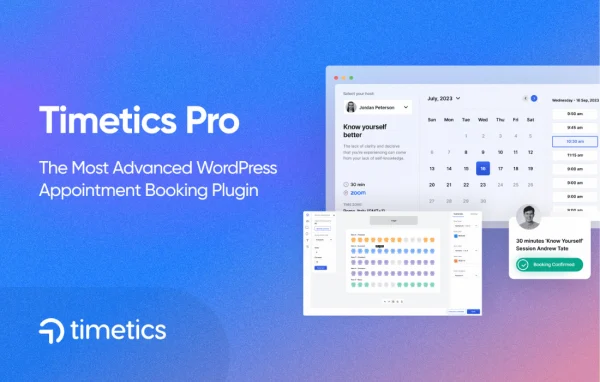 Timetics Pro appointment booking plugin banner