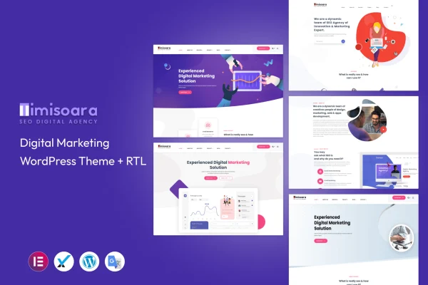 Timisoara digital marketing WordPress theme preview