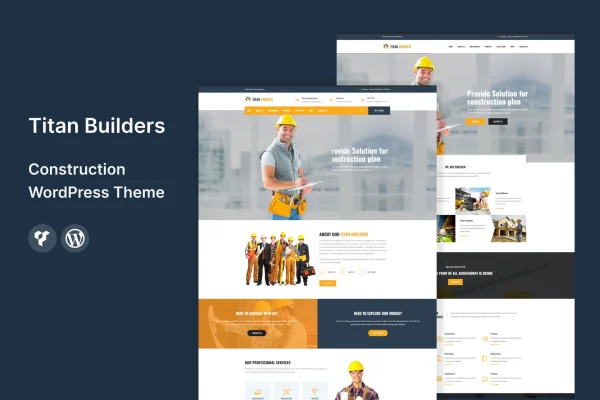 Titan Builders construction WordPress theme preview