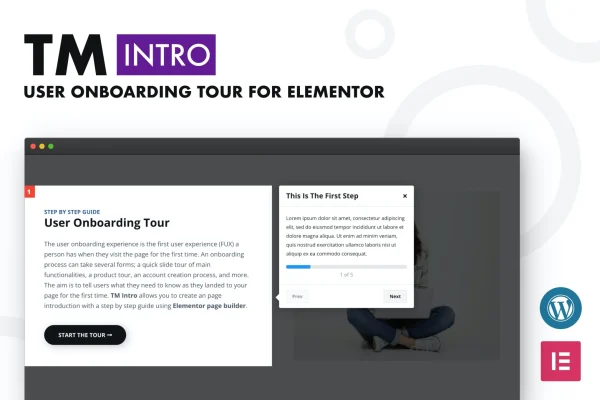 TM Intro user onboarding tour addon for Elementor banner
