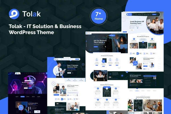Tolak IT solution and business WordPress theme preview