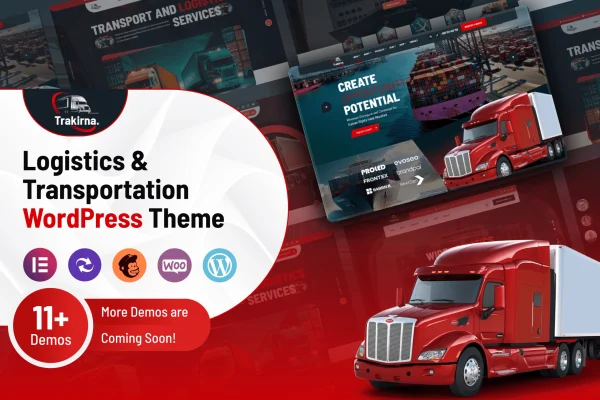 Trakirna transport and logistics WordPress theme preview