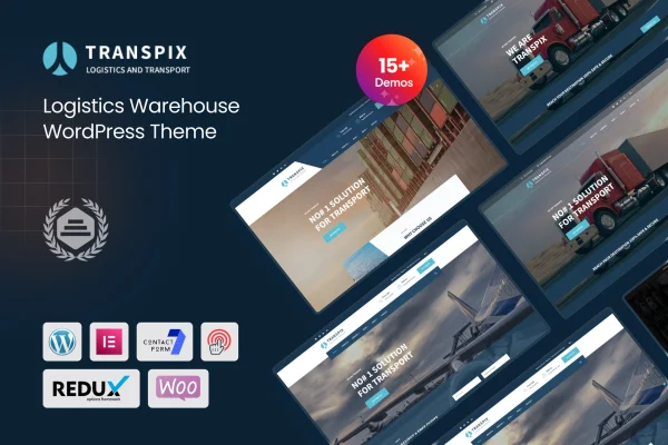 Transpix logistics and warehouse WordPress theme preview