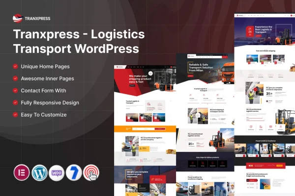 Tranxpress logistics and transport WordPress theme preview
