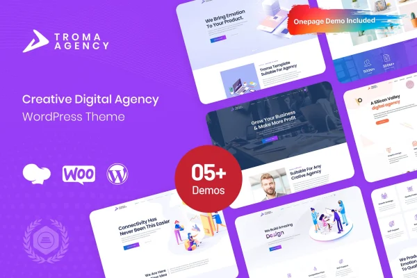 Troma digital agency WordPress theme preview