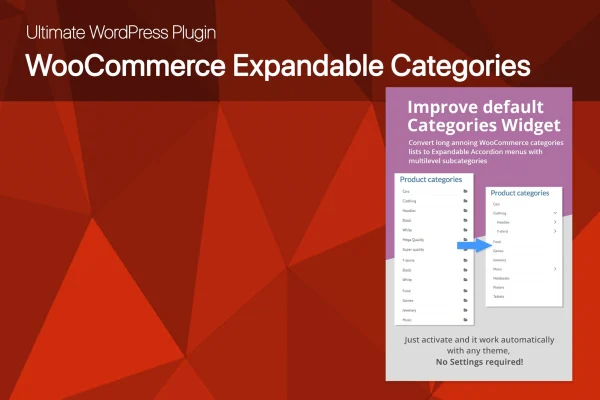 Ultimate Expandable WooCommerce Categories plugin banner
