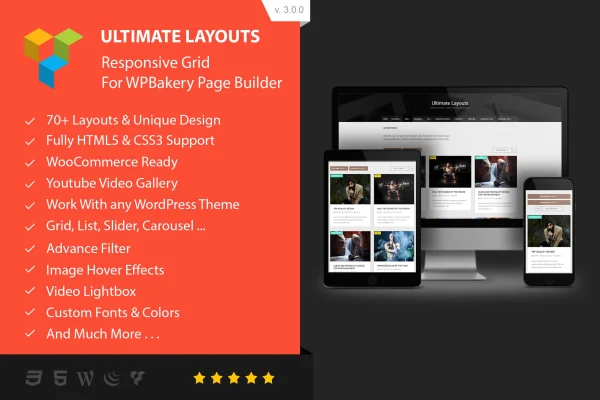 Ultimate Layouts addon for WPBakery Page Builder plugin banner
