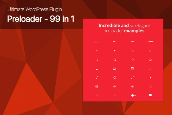 Ultimate WordPress Preloader PRO plugin banner with sample CSS3 loading animations