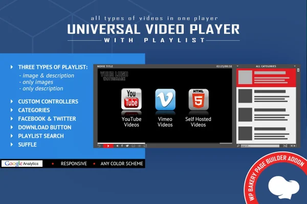 Universal Video Player addon for WPBakery Page Builder banner
