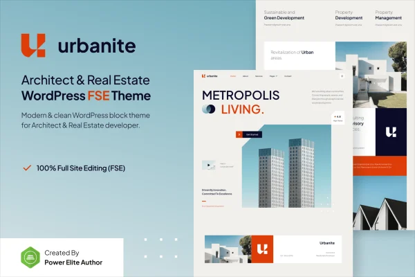 Urbanite architect and real estate WordPress theme preview