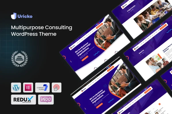 Uricko multipurpose consulting WordPress theme preview