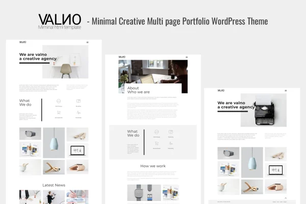 Valno creative portfolio WordPress theme cover image