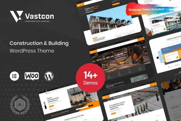 Vastcon construction and building WordPress theme preview