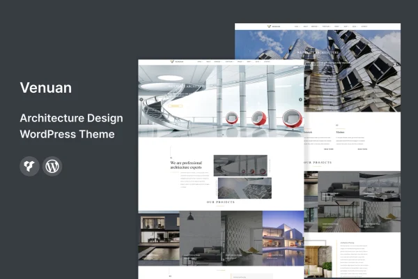 Venuan architecture design WordPress theme preview