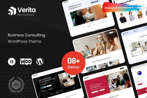 Verita business consulting WordPress theme preview