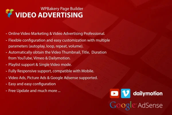 Video Advertising Addon For WPBakery Page Builder plugin banner