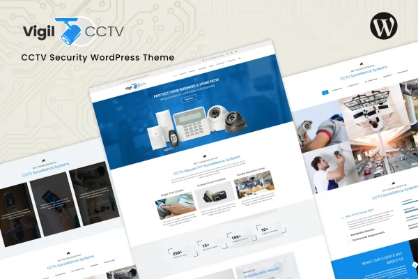 Vigil CCTV security WordPress theme preview