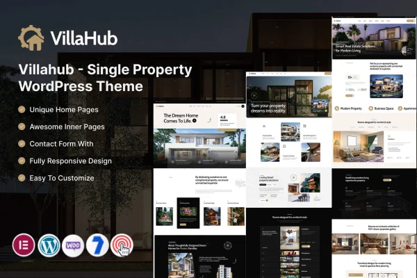 Villahub single property WordPress theme preview