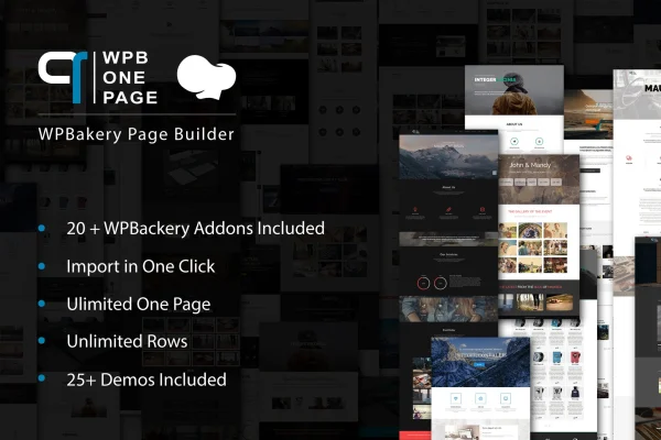 Visual Composer One Page Builder addons for WPBakery plugin banner