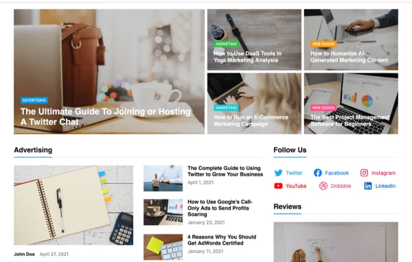 VisualMag Pro WordPress magazine theme preview