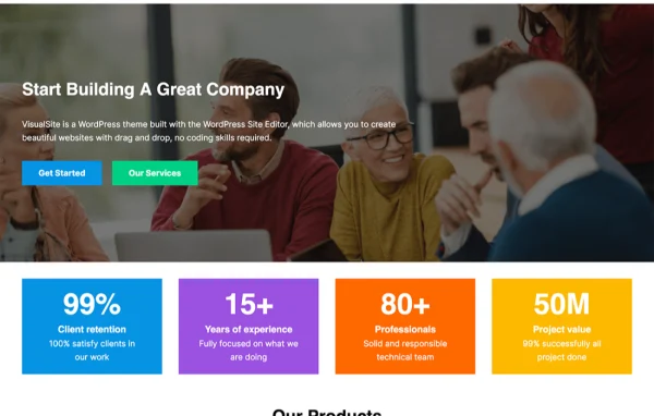 VisualSite Pro WordPress theme preview