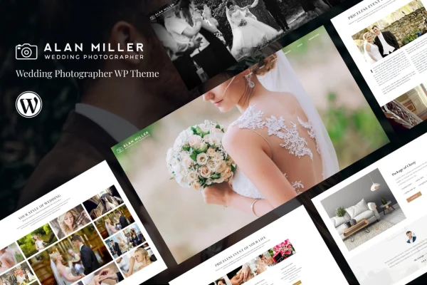 Vivagh wedding photographer WordPress theme preview