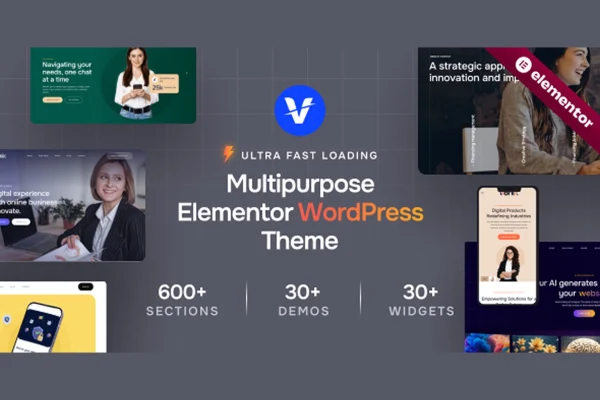Vonix multi-purpose Elementor WordPress theme preview