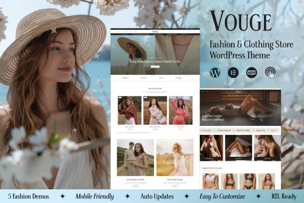 Vouge fashion store WooCommerce theme preview