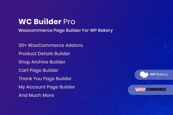 WC Builder Pro WooCommerce page builder for WPBakery plugin banner
