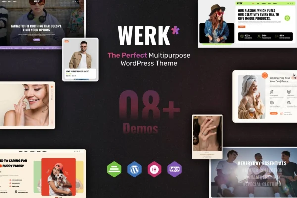 Werk Elementor multipurpose WooCommerce theme preview