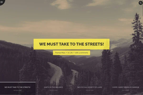 Wheats WordPress blog theme preview with grid post layout