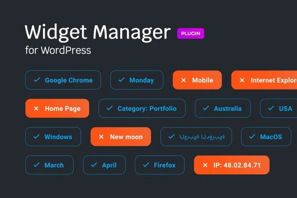 Widget Manager for WordPress plugin banner