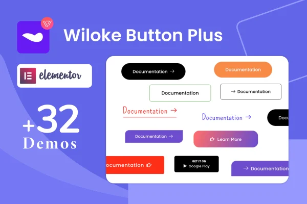 Wiloke Button Plus for Elementor plugin banner