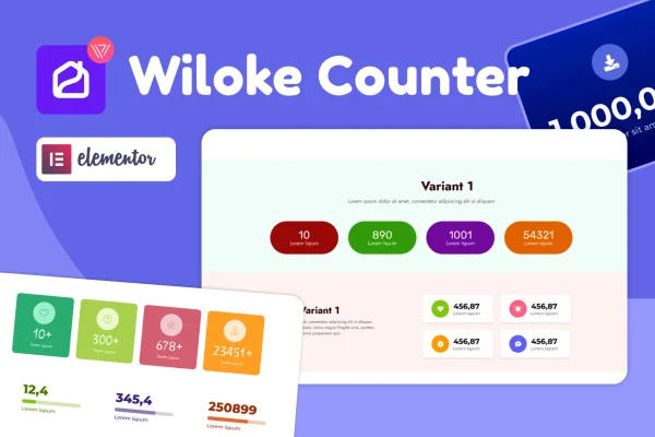 Wiloke Counter for Elementor plugin banner