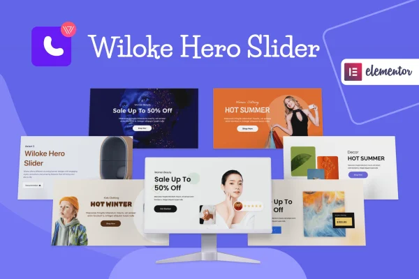 Wiloke Hero Slider widget for Elementor plugin banner