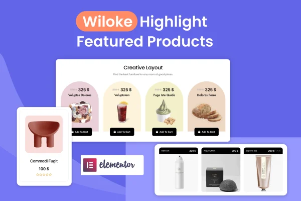 Wiloke Highlight Featured Products for Elementor plugin banner
