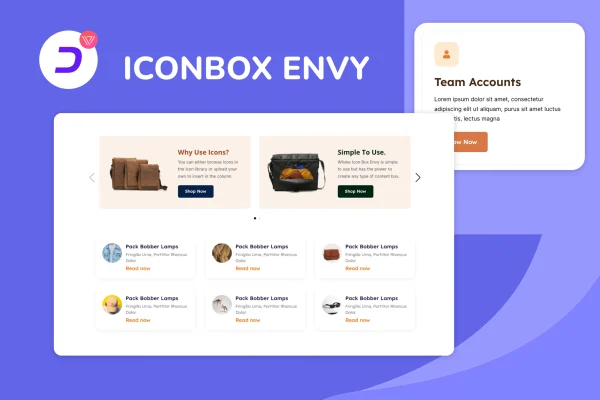 Wiloke Icon Box Envy for Elementor plugin banner