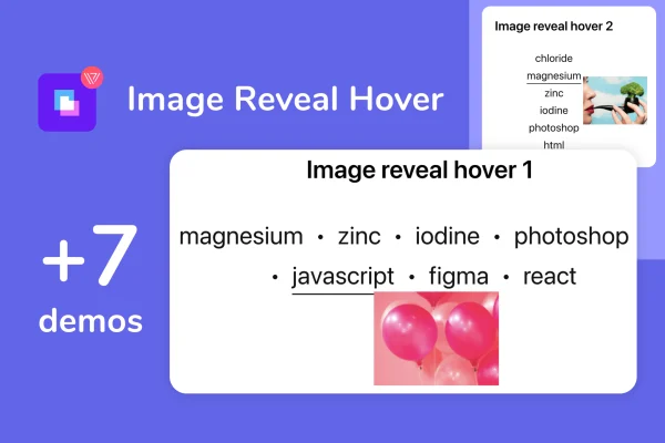 Wiloke Image Reveal Hover plugin banner showing image hover effects for Elementor
