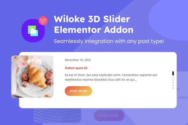Wiloke Posts Slider plugin banner for Elementor