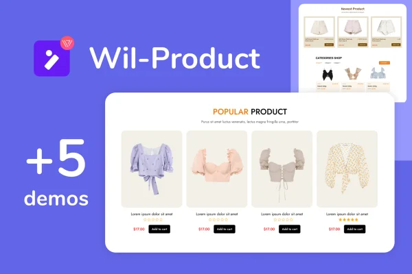 Wiloke WooCommerce Products Grid and Slider plugin banner