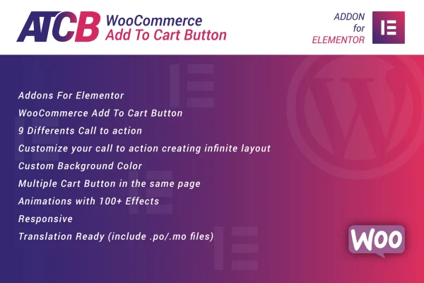 WooCommerce Add To Cart Button for Elementor plugin banner