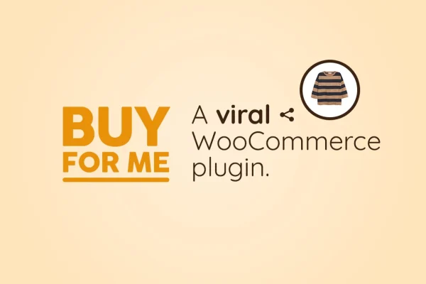 WooCommerce Buy For Me plugin banner showing a gift request email preview