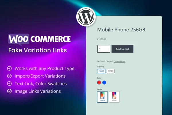 MT WooCommerce Fake Variation Links plugin banner