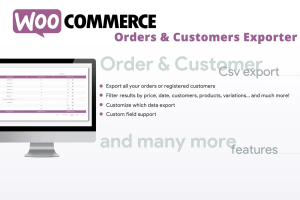 WooCommerce Orders & Customers Exporter plugin banner