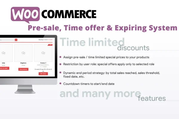 WooCommerce Pre-Sales / Time offers plugin banner
