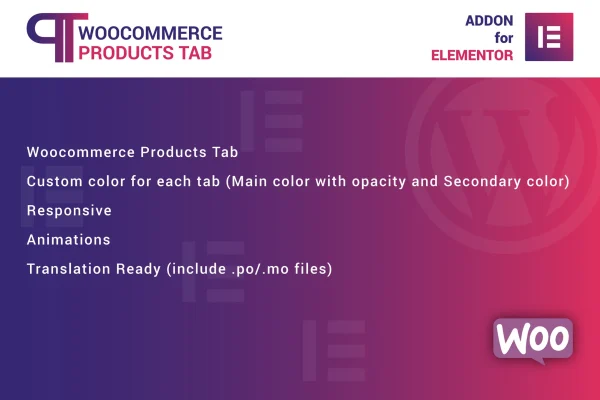WooCommerce Products Tab for Elementor plugin banner