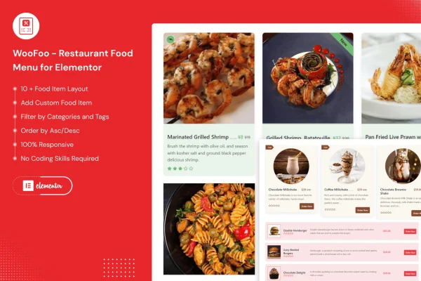 WooFoo - Restaurant Food Menu for Elementor plugin banner